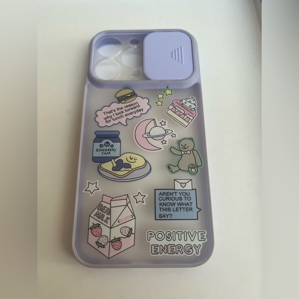 iPhone 13 Pro phone case with cute cartoon characters